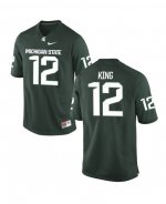 Men's Michigan State Spartans NCAA #12 Josh King Green Authentic Nike Stitched College Football Jersey VC32G70IO